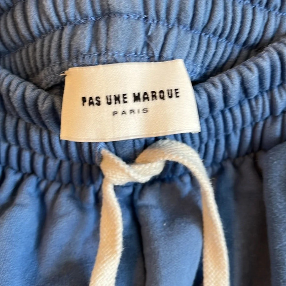 Pas Une Marque Paris Angel & Letters Heather Blue RTW Jogger Sweatpants - Picture 3 of 10
